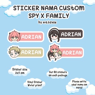 Spy X สติกเกอร์ชื่อครอบครัว กันน้ํา