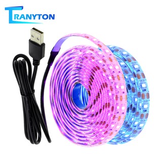 สายไฟ LED 5V USB 1 เมตร 2 เมตร สีชมพู สีฟ้าไอซ์ สีขาวอบอุ่น RGB 2835 สําหรับตกแต่งพื้นหลังทีวี