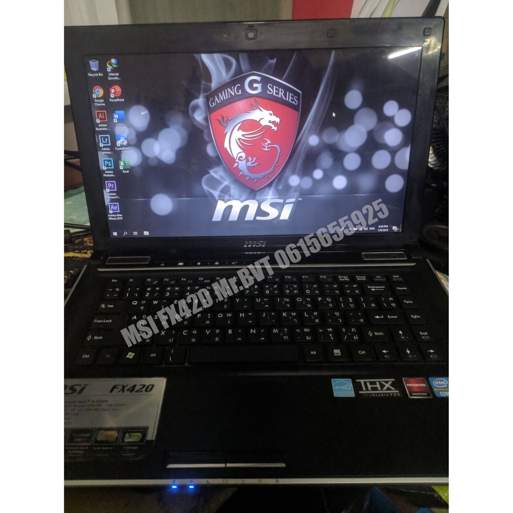 MSI FX420 โน๊ตบุ๊ค พร้อมใช้งาน i3 2330m + HD6470M ส่งฟรี