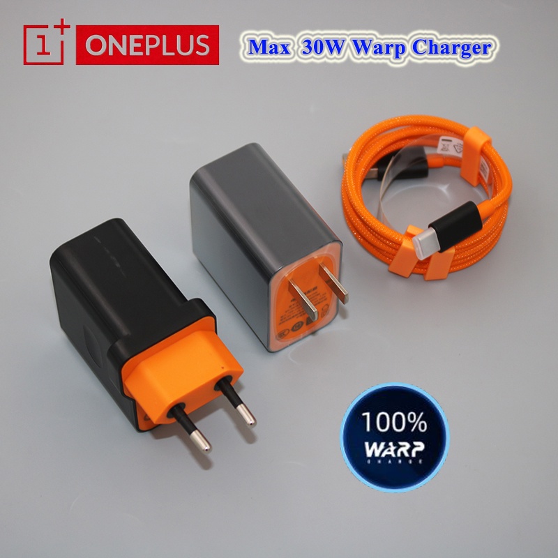 Oneplus 8 pro Warp Charger 30W Mclaren 5V/6A EU US ปลั๊ก 1M USB ไนลอน Dash สําหรับ 1 + Nord One plus