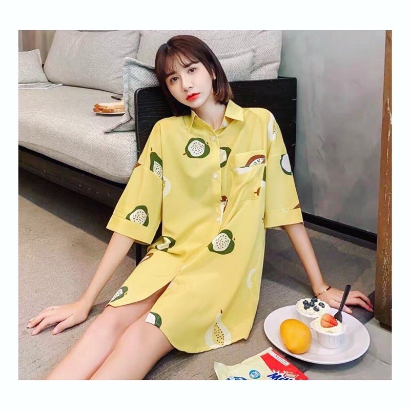 ชุดนอนพร้อมถุงผ้า ผ้าใส่สบาย