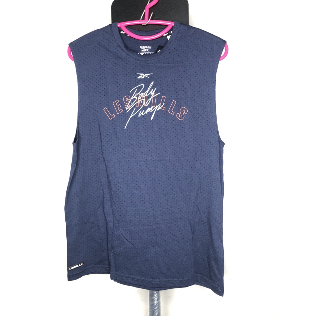 (ลิขสิทธ์แท้ งานช๊อป) เสื้อ reebok lesmills LSL-418 (สีกรม)