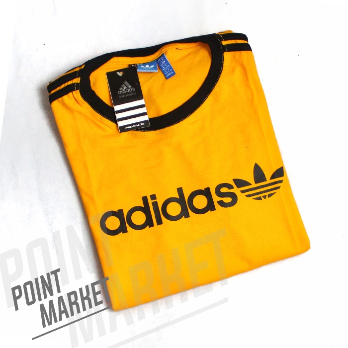 เสื้อยืด Adidas - Adidas Premium High Quality Casual T-shirt Top in Yellow
