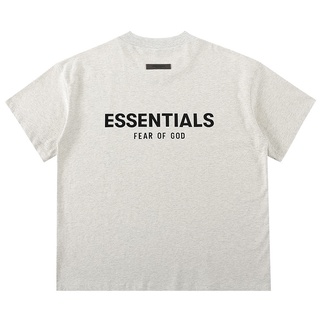 [S-5XL]เสื้อยืดแขนสั้น คอเต่า พิมพ์ลายตัวอักษร FEAR OF GOD Season 8 ESSENTIALS สําหรับผู้ชาย