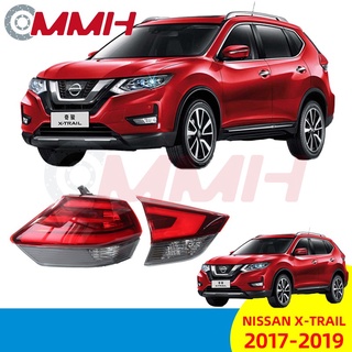 Nissan X-trail XTRAIL X trail T32 2017-2019 ไฟท้าย LED เสื้อ​ไฟท้าย ไฟท้าย​แต่ง ไฟท้ายไฟเบรค​ ไฟเลี้ยว Taillamp Taillight ไฟท้าย​ พร้อมทับทิม ไฟท้ายกันชนหลังสําหรับ​ ทับทิมในฝาท้ายไฟท้าย ไฟเบรก ไฟสัญญาณเตือน