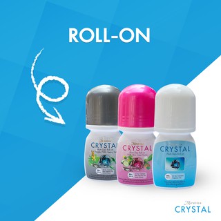 คริสตัลโรลออนระงับกลิ่นกาย Crystal Deo Roll-on ผลิตจากสารส้มธรรมชาติ 50 ml.