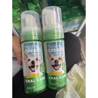 Tropiclean fresh breath Instant Fresh Foam โฟมดับกลิ่นปาก สำหรับสุนัข 133ml