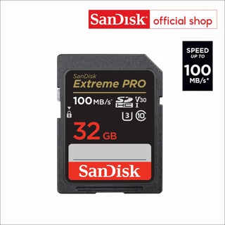 SANDISK EXTREME PRO SDXC UHS-I CARD 32GB (SDSDXXO-032G-GN4IN) ความเร็ว อ่าน 100MB/s เขียน 90MB/s
