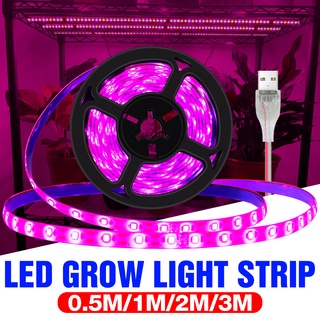 USB Full Spectrum UV Lamp 5V LED Plants Tape Lighting 0.5 1 2 3M Flexible Grow Light Strip Waterproof Plant Bulb Hydroponic Lamp