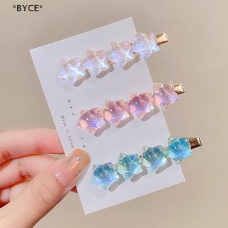 Byce&gt; ใหม่ กิ๊บติดผม รูปดาว ไล่โทนสี น่ารัก หวานแหวว เครื่องประดับผม ด้านข้าง แฟชั่นหน้าร้อน สําหรับเด็กผู้หญิง