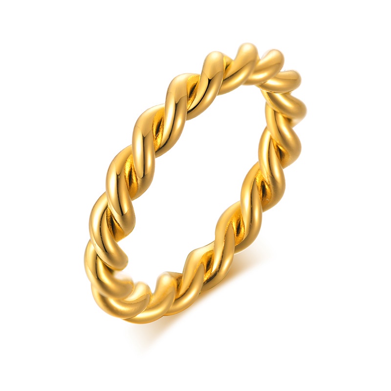 Vnox แหวนแต่งงานสแตนเลส 3 มม. สําหรับผู้หญิง