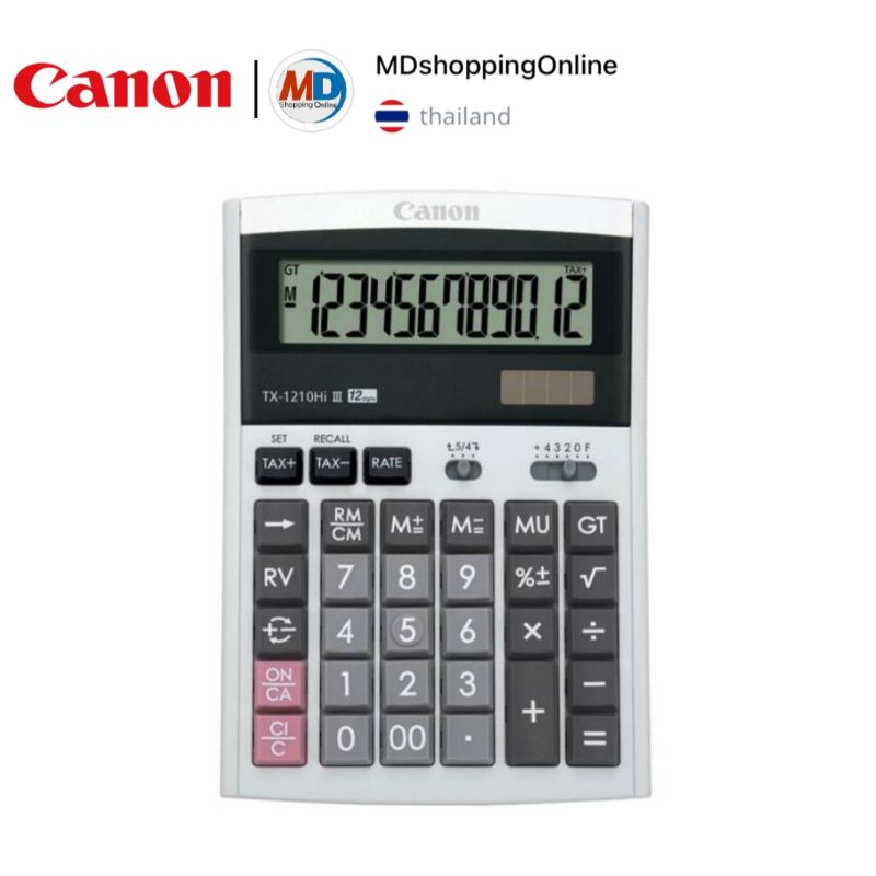 CANON เครื่องคิดเลข Canon TX-1210Hi III จอ LCD แสดงตัวเลข ขนาดใหญ่ 12 หลัก