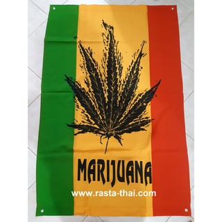 RASTA FLAG ธงราสต้าขนาดใหญ่ 30 x 45 นิ้ว MARIJUANA ใช้ตกแต่งสถานที่สไตล์ราสต้า