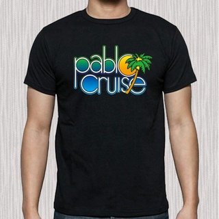 T-shirt  เสื้อยืด พิมพ์ลายโลโก้ Pablo Cruise สีดํา สไตล์ฮิปฮอป คลาสสิก ขนาดใหญ่ สําหรับผู้ชายS-5XL