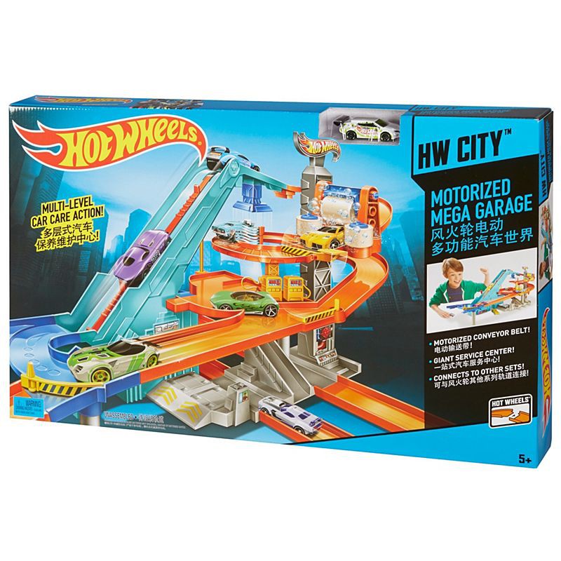 hot wheels motorized garage