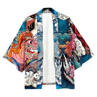 เสื้อคลุม kimono ลายยักษ์