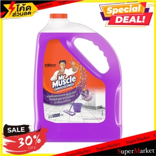 🔥เกรดโรงแรม!! น้ำยาถูพื้น MR.MUSCLE ไวลด์ ลาเวนเดอร์ 5 ลิตร FLOOR CLEANER MR.MUSCLE 5L WILD LAVENDER น้ำยาทำความสะอาดพื้