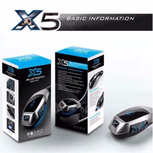 X5 Wireless Car Kit บลูทูธติดรถยนต์ อุปกรณ์เขื่อมต่อมือถือกับรถยนต์