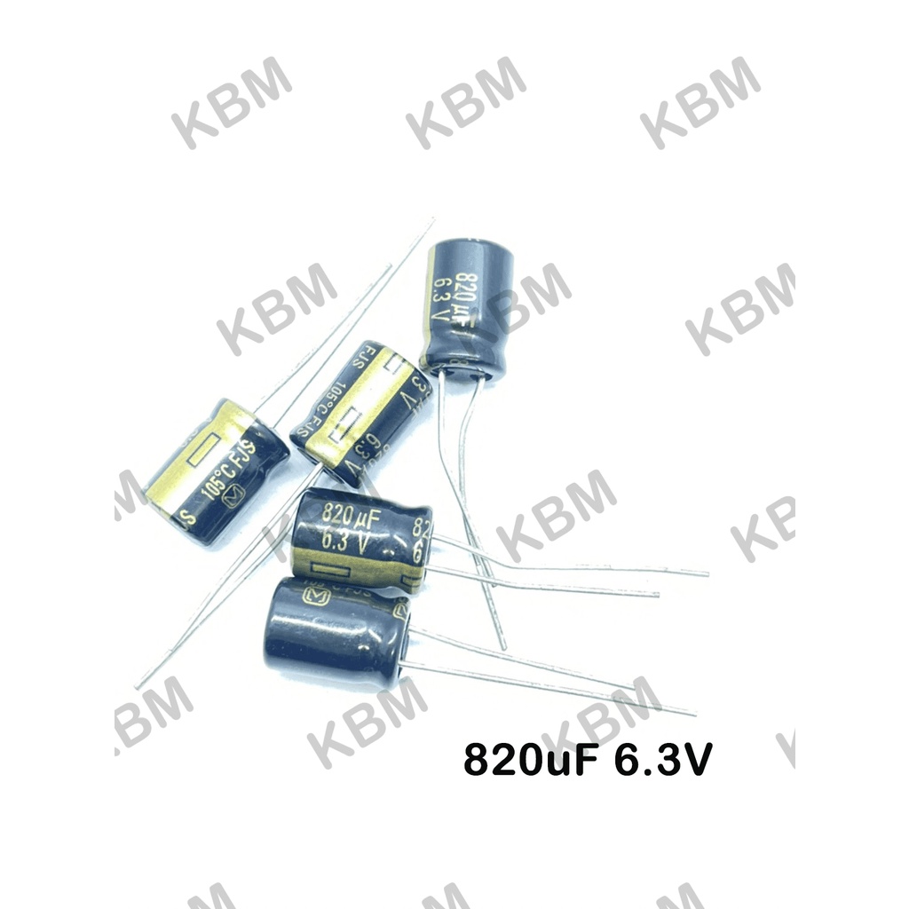 Capacitor (คาปาซิเตอร์) 820uF6.3V 820uF25V