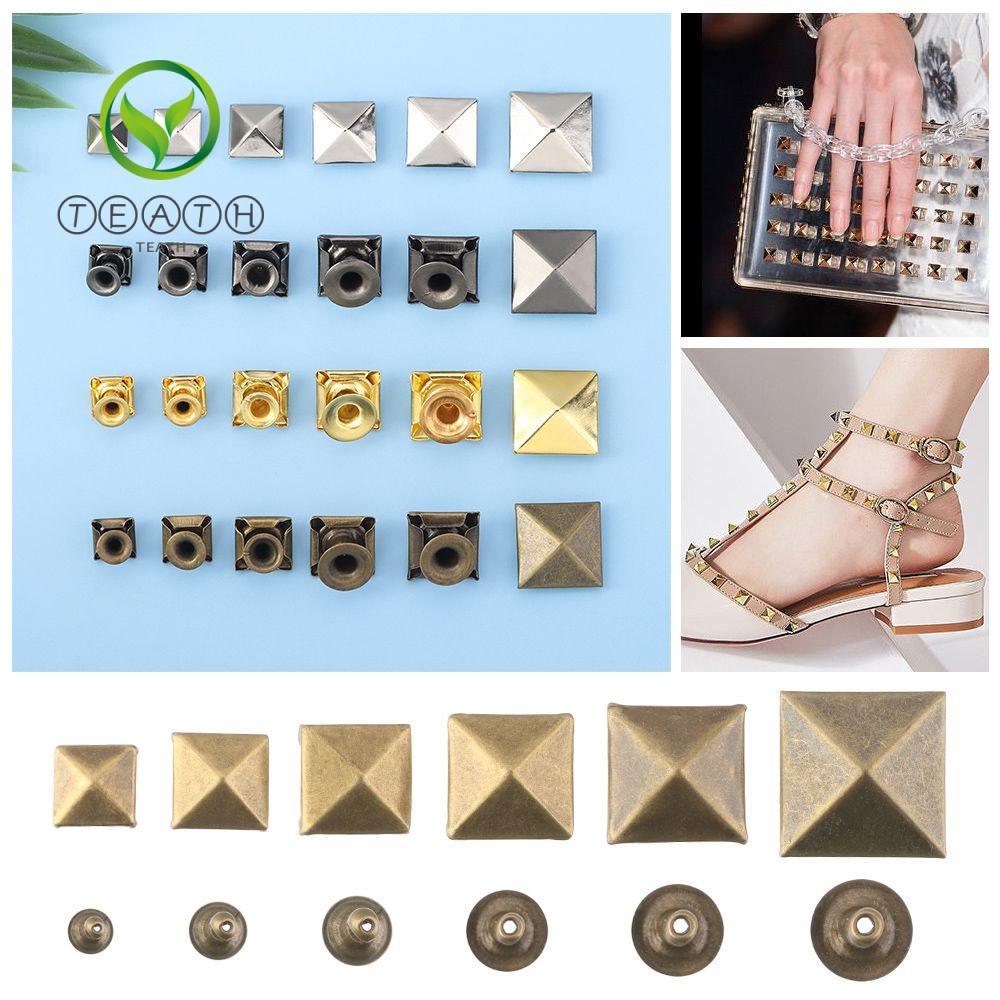 Teak หมุดโลหะ ทรงสี่เหลี่ยม หลากสี สําหรับตกแต่งสมุดภาพ รองเท้า กระเป๋า Diy 50 ชุด
