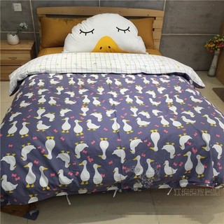 Bee Home ชุดเครื่องนอนลายเป็ดน้อย High density cotton cartoon duck family