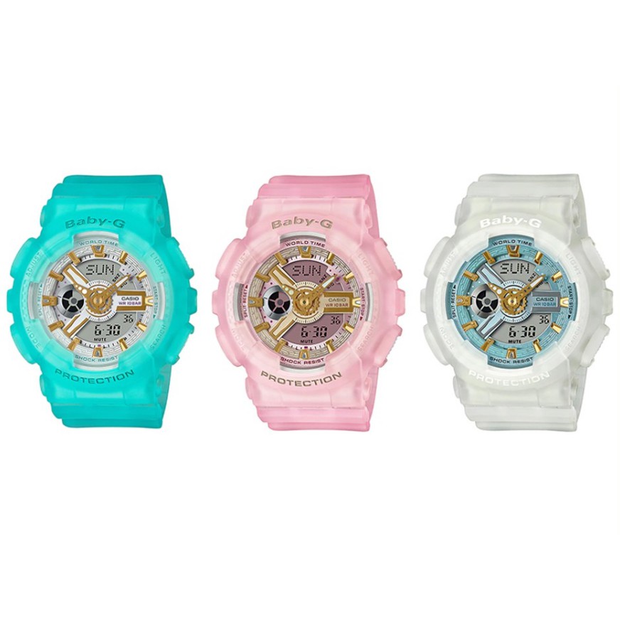 Casio Baby-G นาฬิกาข้อมือผู้หญิง สายเรซิ่น รุ่น BA-110SC (BA-110SC-2A,BA-110SC-4A,BA-110SC-7A)