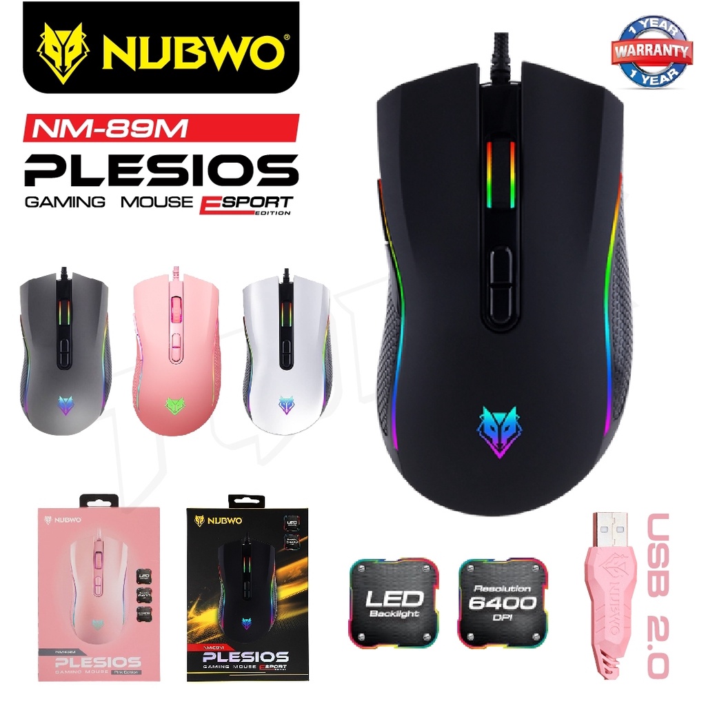 Nubwo เมาส์เกมมิ่ง รุ่น NM-89M   NM-93 NM-94  เม้า Gaming Macro Mouse เมาส์ มาโคร LED ของแท้ พร้อมส่
