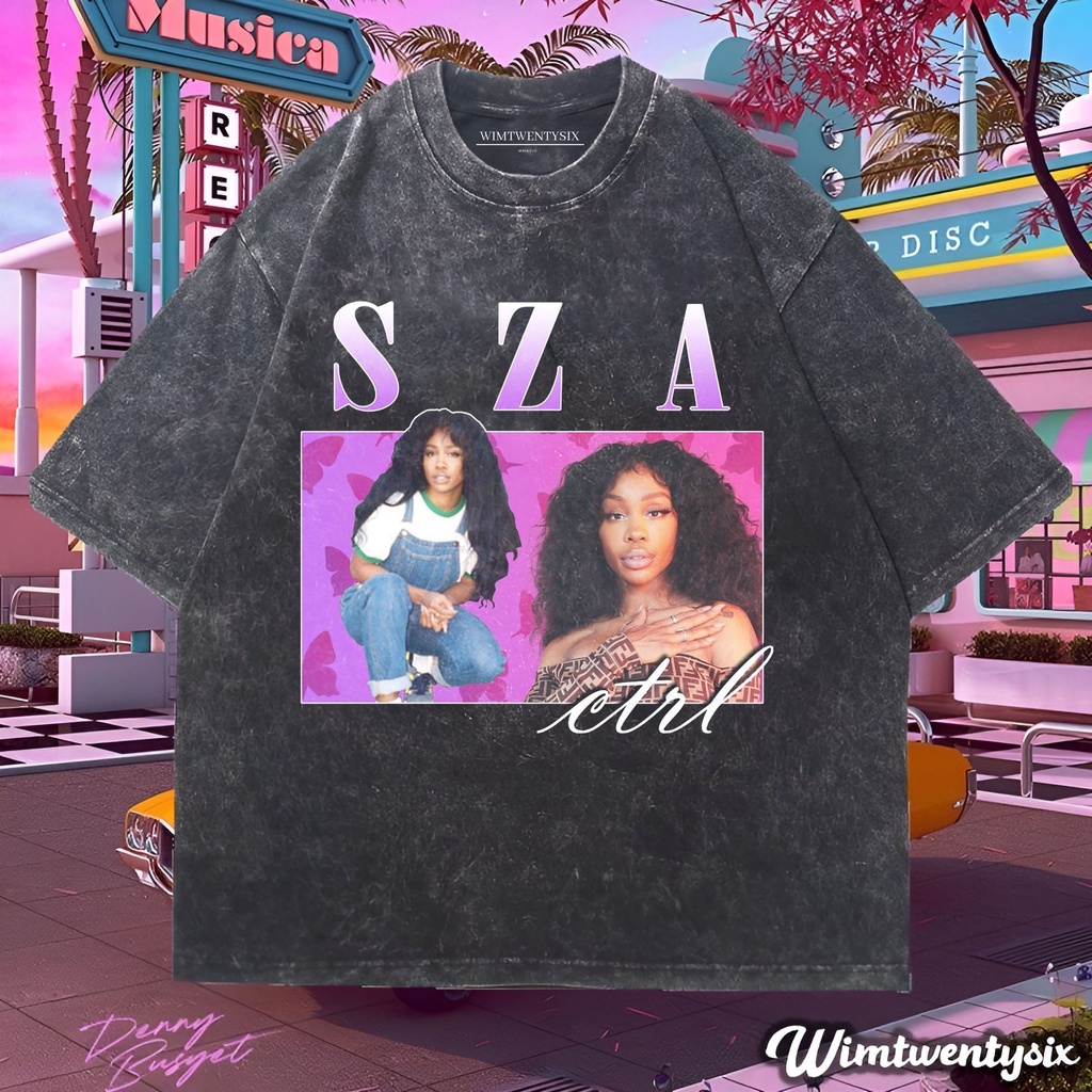 SZA CTRL HOMAGE WASHING VINTAGE TEE (OVERSIZE WASHED T-SHIRT)