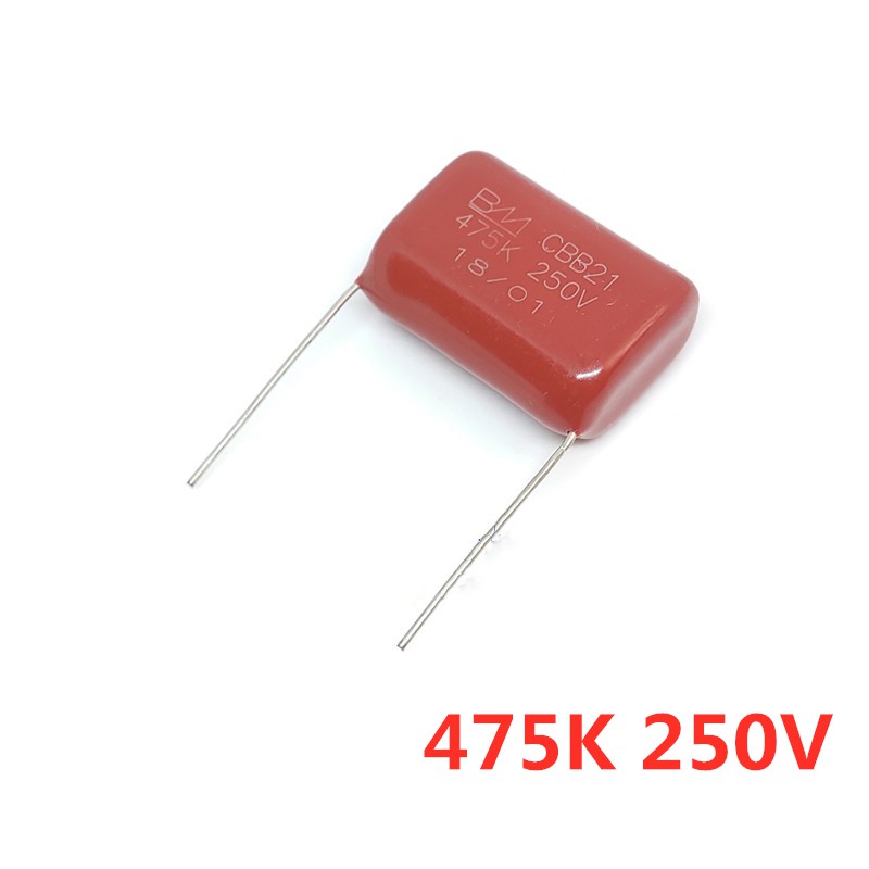 CBB 475K 250V 5 ชิ้น 475 4.7Uf CBB21 CBB22 Metallized Polypropylene ฟิล์มตัวเก็บประจุ Pitch 25 มม.px