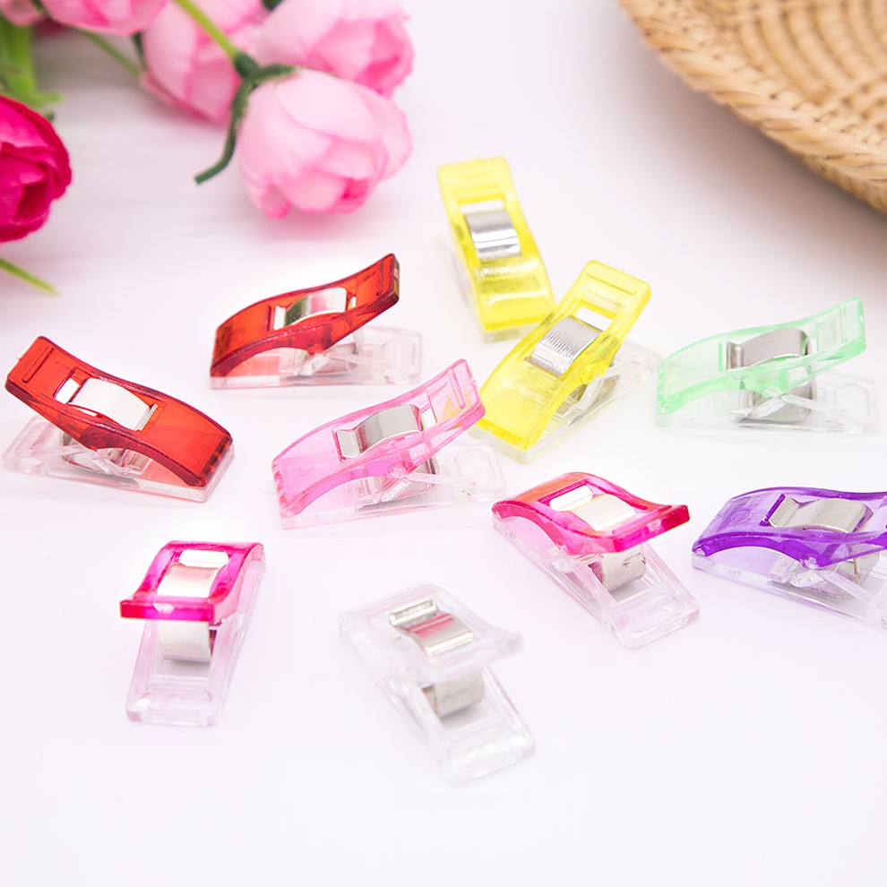 Sale คลิปหนีบผ้า 10 ชิ้น Patchwork Plastic Clips