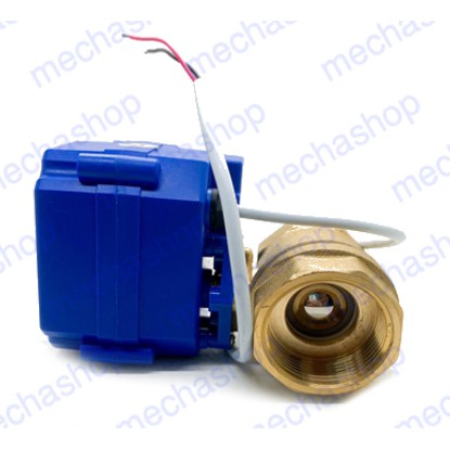 มอเตอร์วาล์วไฟฟ้า วาล์วไฟฟ้าขนาด 1 นิ้ว DC 12V/24V DN25 Ball Valve สายไฟ 2เส้น