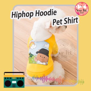 เสื้อฮูดของสัตว์เลี้ยง เสื้อหมา สุนัข ลูกหมา ชุดหมา ชุดแมว HipHop Hoody Pet Shirt