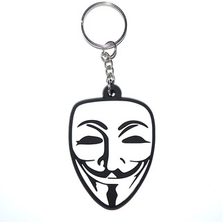 พวงกุญแจยาง หน้ากาก anonymous hacker