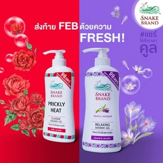 [ซื้อ 3 แถม 3] Snake Brand เจลอาบน้ำ ตรางู สูตรเย็น คลาสสิค 450 มล.3 ขวด แถม ถุงเติม 400 มล.3 ถุง ครีมอาบน้ำ, Classic