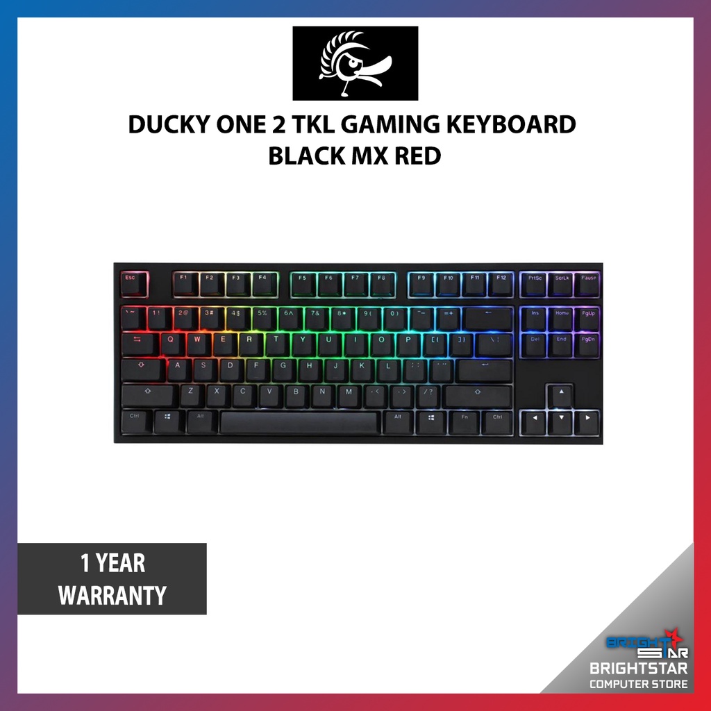 คีย์บอร์ด Ducky One 2 TKL - สีดํา/MX สีแดง