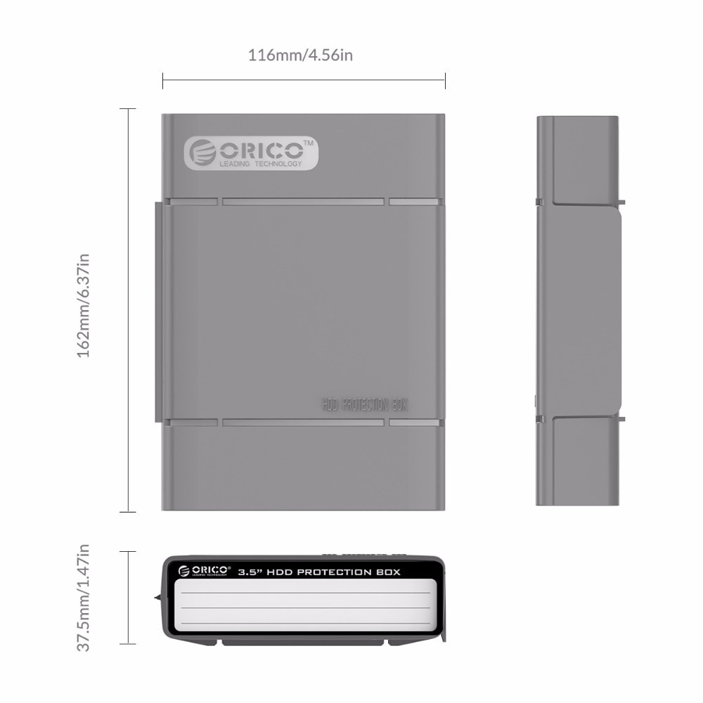 Orico เคส HDD SSD ป้องกันความชื้น สําหรับ HDD SSD ขนาด 3.5 นิ้ว