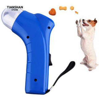 Dog Cat Treat Launcher อาหารว่างอาหาร Catapult Pet เครื่องมือการฝึกอบรมแบบโต้ตอบ
