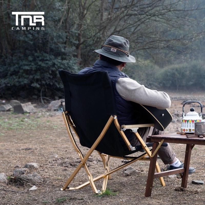 เก้าอี้พับ Low Chair ยี่ห้อ TNR Camping โครงสร้างอลูมิเนียม ผ้าแคนวาส พร้อมกระเป๋าจัดเก็บ