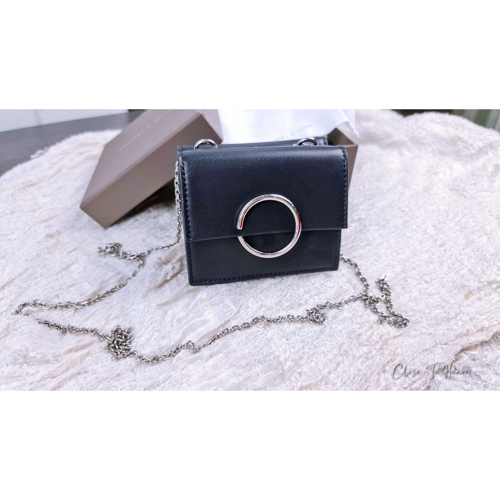 CHARLES & KEITH Ring Detail Short Wallet - Black