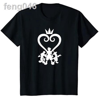 ❡CX Disney Kingdom Hearts ตัวอักษรเสื้อยืดเสื้อยืดขนาดใหญ่สำหรับผู้ชายผู้หญิงเสื้อวินเทจเสื้อผ้ามัดย้อม Adidas เสื้อยืด