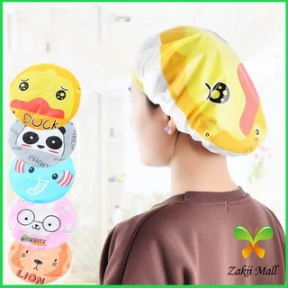 Zakii Mall หมวกคลุมผมอาบน้ำ กันน้ำ ลายการ์ตูนน่ารัก Shower Cap Kids