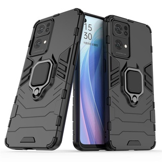 เคส OPPO Reno7 Pro 5G ฮาร์ดเคสกันกระแทกเคสโทรศัพท์ Hybrid Armor Shockproof Ring Phone Case OPPO Reno 7 Pro 5G Reno7 Cover Stand