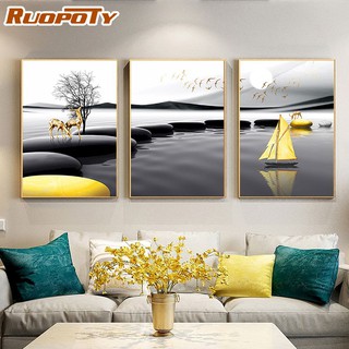 Ruopoty ภาพวาดสีน้ํามันบนผ้าใบ ตามตัวเลข ขนาด 40x50 ซม. DIY สําหรับตกแต่งบ้าน