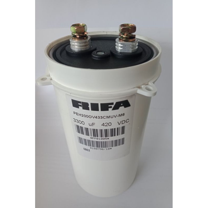 3300UF 420V คาปาซิเตอร์แบบขันสกรู PEH200OV433CMUV-M6(แพ็ค1ตัว)ยี่ห้อRIFAแท้ใหม่7.5x14.8CM ปีกยึดกว้า