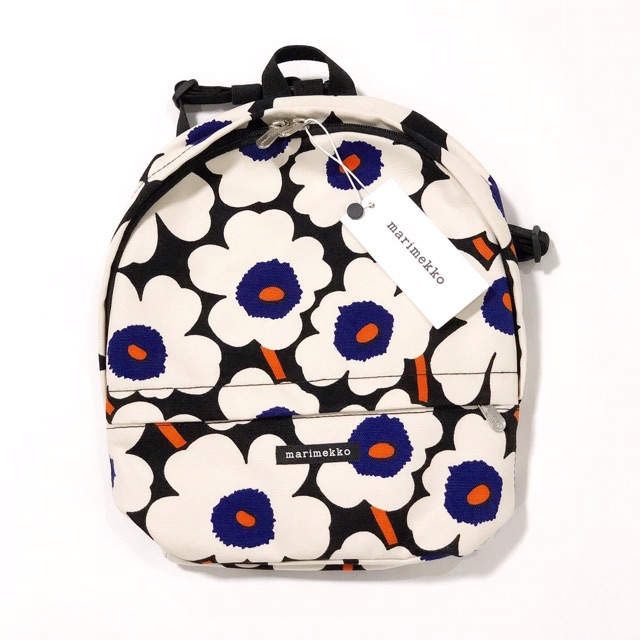 Marimekko แท้ ?% Unikko Blue/Orange Mini Eira Backpack | Shopee Thailand