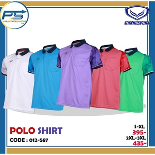 Pps Sports เสื้อโปโลพิมพ์ลายแขนแกรนด์สปอร์ต รุ่น 12-587