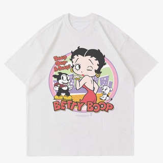 [COD]เสื้อยืด ลาย BETTY BOOP สไตล์วินเทจ | เสื้อยืด ลาย VINTAGE 90S | Boop เสื้อผ้า สีขาวS-5XL