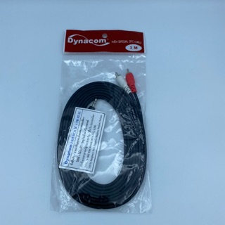 Dynacom สายสัญญาณสตอ3.5mm to RCA2หัว Dynacom ทองแดงแท้ ความยาว3เมตร