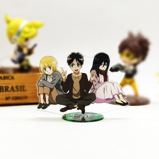 ฟิกเกอร์ Attack On Titan Eren Mikasa Armin ของเล่นสำหรับเด็ก