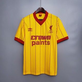 เสื้อกีฬาแขนสั้น ลายทีมชาติฟุตบอล Liverpool 81-84 ชุดเยือน สไตล์เรโทร